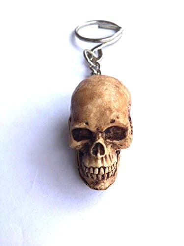 Berserker Mini Skull Keychain Biker Skeleton Keychain Ring Resin