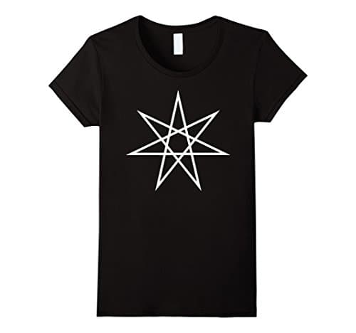 Womens Otherkin Seven-Pointed Star T-Shirt Medium Black