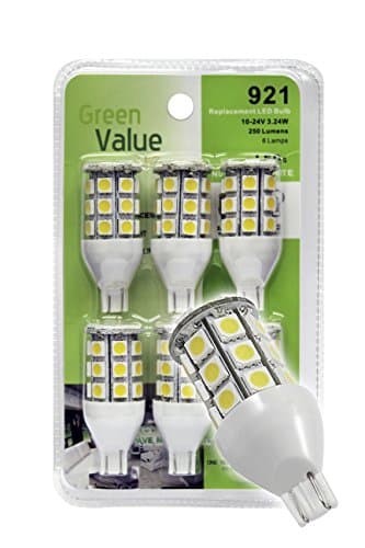 (1) 6 pk 921 Base LED Replacement Bulb 250 LUM 10-24v Natural White 25012V (total 6 bulbs)