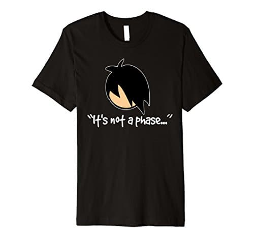Mens Funny Emo "Not a Phase" t-shirt Medium Black