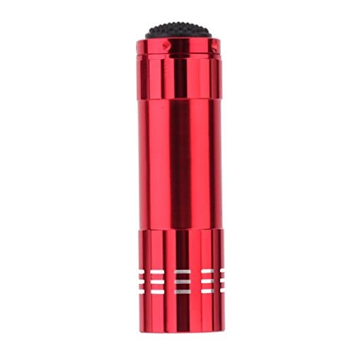 Personalized Mini Aluminium 9 LED UV Flashlight Torch Ultra Violet Blacklight Detection Flashlight Lanterna de led (red)