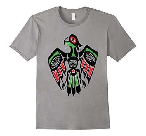 Men's Native American Eagle T-Shirt 3 Medium Slate