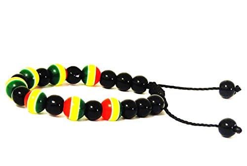 Beaded African Rasta Bracelet (Rasta Round)