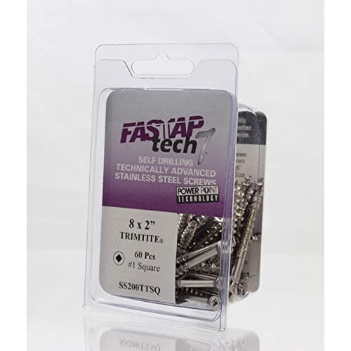 Fastap No. 8 x 1-1/4 in. L Square Countersink Head Stainless Steel Stainless Steel Wood Screws