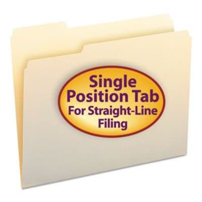 (3 Pack Value Bundle) SMD10331 File Folders, 1/3 Cut First Position, One-Ply Top Tab, Letter, Manila