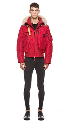 Warm Parajumpers Men's Gobi Bomber Jacket (Medium, Red)