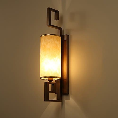 qiuxi Wall Light Creative Modern Rustic Industrial Vintage And Simple Led Crystal Walls Bedroom Living Room Outdoor Decorative Lamp Sconce Lighting Iron Art (Bronze)