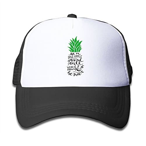 Jiajialiu Mesh Back Trucker Cap Be A Pineapple Adjustable Printing Cool Snapback Hat For Kids