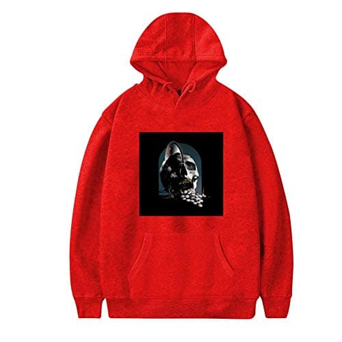Men's Post Malone Hollywood Bleeding Drawstring Pockets Pullover Hoodie Long Sleeve Sweatshirt