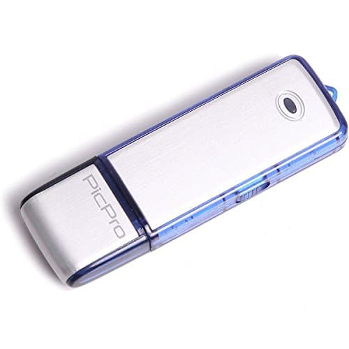 PicPro USB Voice Recorder - USB Flash Drive with 8 GB and Audio Recording Function - Record high quality audio everywhere you go - simple and discreet (Silver, 8GB)