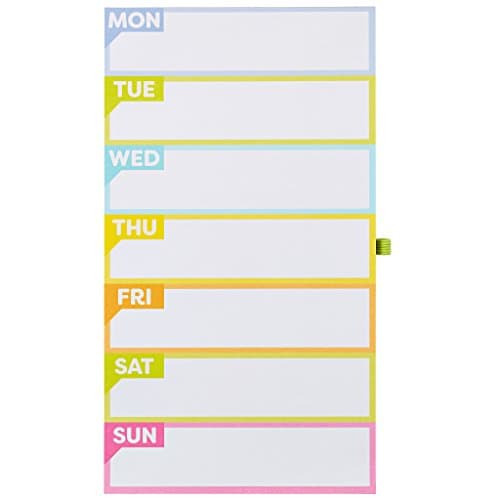 Color Me Organized Magnetic Notepad Weekly Calendar