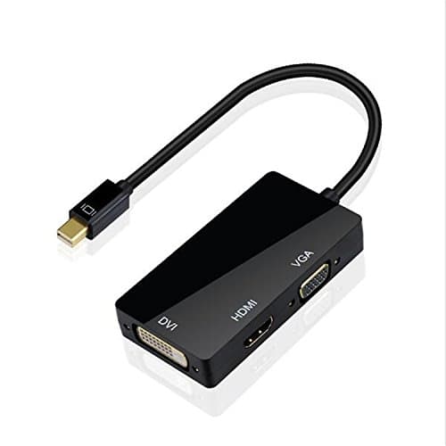 Junmin Mini DP to HDMI DVI VGA Adapter, Mini Displayport to HDMI DVI VGA Converter for MacBook, iMac Surface Pro Surface Pro