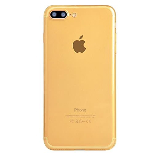 Dfifan[Ultra slim]Iphone 7 Case Clear Phone Case [Flexible Soft TPU ]Apple Iphone 7 Cover (iphone 7 plus golden)