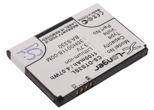 Battery for HTC Touch 3G, Jade, Jade 100, T3232, Touch T3238, Touch Cruise 2009, Touch Cruise II, Iolite 100, Fuwa, Twin 100, Touch Flo 3D, T4242