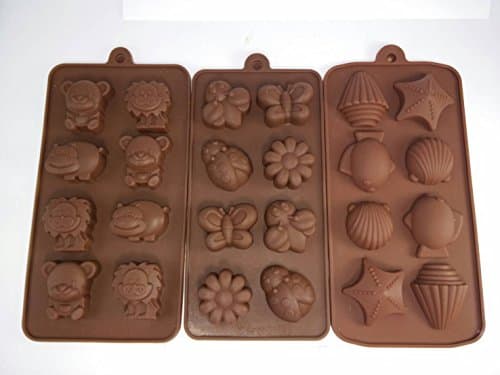 Amerah 8 cavity Non Stick 3pc Bakeware Silicone Bread Chocolate Cookie Jelly Candy Soap Resin Wax Cake Decorating Tools Baking Mould Craft Mold