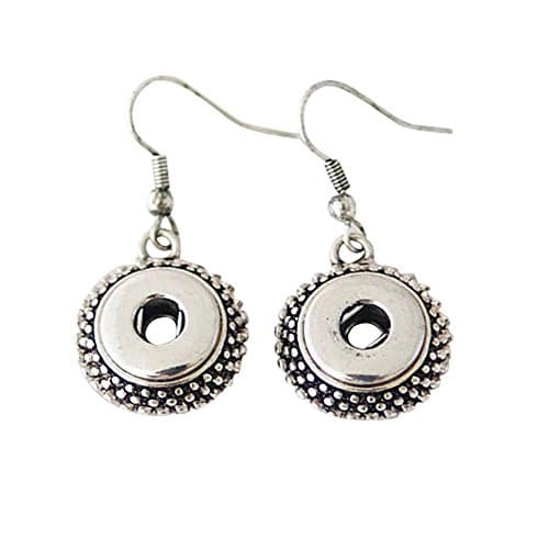 Snap Charm Dangle Earrings for Mini Petite Snaps 12mm (1/2" Diameter) (No Snap)