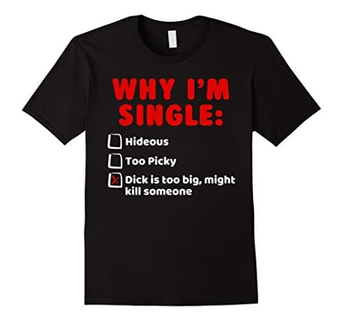 Mens Why I'm Single: Hideous, Too Picky, Dick Is Too Big T Shirts Medium Black