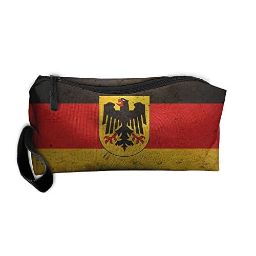 German Flag With The German Eagle Pencil Bag Durable Pouch Zipper Big Capacity Trave Makeup Cosmetic Bag Organizer Bag