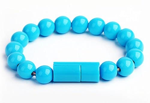 LISIMKE Blue Bracelet type Apple Lightning Cable 0.33ft [MFi Certified] for iPhone 5 6 7 8,7 Plus,6s,6,6 Plus,5 iPod iPad,High Speed Data Sync and Charge Cable