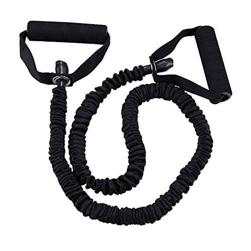 Water Hep Handle Pull Cord Rope Cord Covered Resistance Bands with Padded Handles Yoga Pull Rope Fitness Workout Sports Bands Black