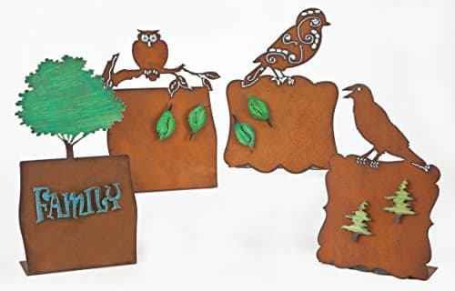 12" Rust Tree Frame With "Family" Magnet
