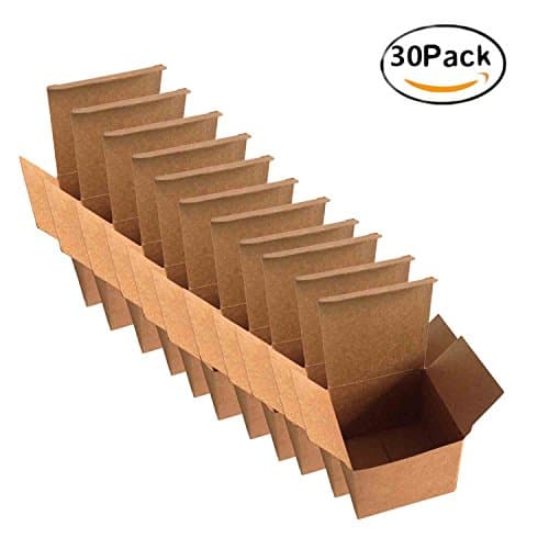 Gift Box 30 Pack 3x 3 x 3 Inches Brown Cardboard Kraft Boxes for Gift,Crafting ,Cupcake by Homfoo