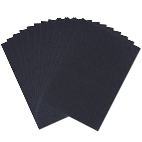 MAGICMAI 12 Pieces Black Adhesive Back Felt Sheets Fabric Sticky Back Sheets, 8.3 by 11.8" (A4 Size), Self-Adhesive, Durable and Water Resistant, Multi-purpose for Art and Craft Making