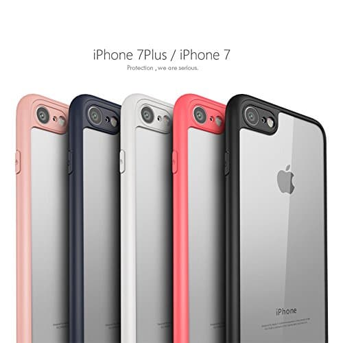 Iphone7 push Holabuy Ultra Thin and Durable Transparent Edge Hemming Camera Protection Mobile Phone Case ，Bumper case for iPhone7 plus (Light Pink)