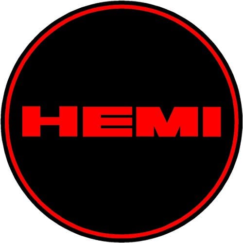 Hemi Black and Red Replacement Decal Sticker 6 Piece Set (3.5")