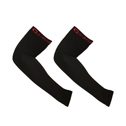 Copper Elbow Compression Sleeve-1 Small PAIR Infused Full Arm Sleeves for Enhanced Circulation & Tendonitis Pain Relief - Increase Performance, Reduces Swelling & Accelerates Recovery