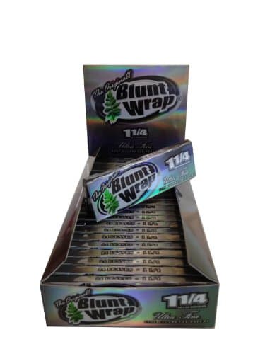 Blunt Wrap(r) Brand Rolling Papers Silver Rice 1 1/4 Box of 24