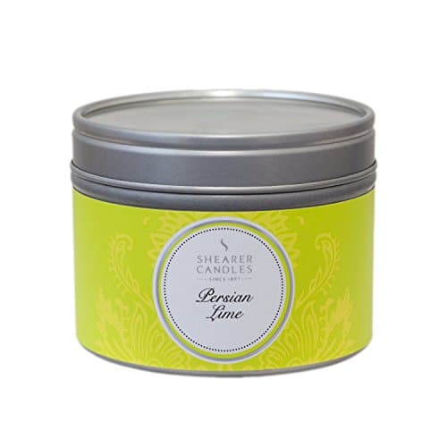ShearerCandles Persian Lime Small Scented Silver Tin Candle - White