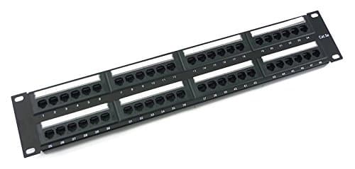 CNAweb 48 Port Cat5e 2U Rackmount 110 RJ45 Patch Panel 568A 568B