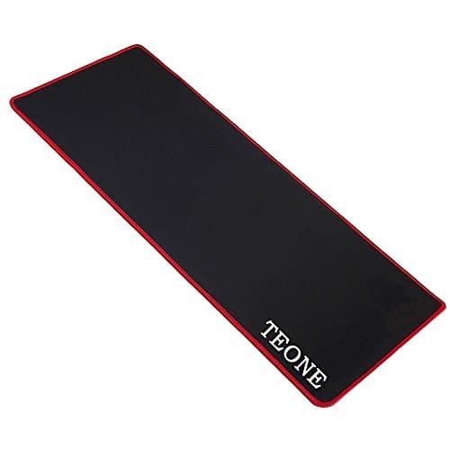 TEONE Gaming Mouse Pad, 3mm Thick Stitched Edges Non-Slip Rubber Mats Pads, 27.6"x 11.8"x0.12"