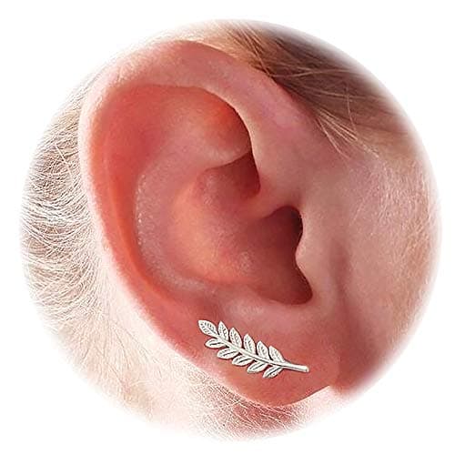 Little Feather Leaf Stud Earring Women Earrings