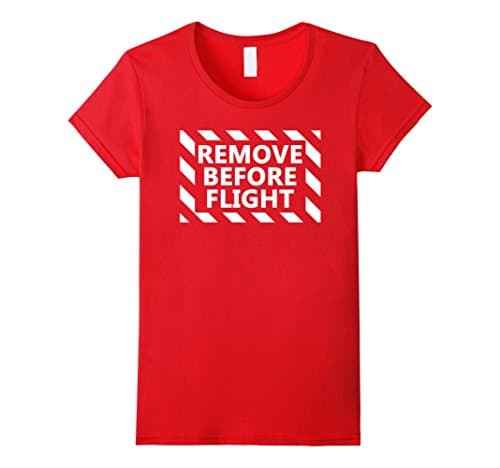 Womens Remove Before Flight Pilot Clothes - Aviation Pilot T-Shirt Medium Red