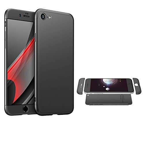 iPhone 6 / iPhone 6S Case Hardcase 3 in 1 Ultra Thin Slim Fit 360° Herryna Full Body Protection 3-part Styled Mobile Phone Case 4.7 inch (black)