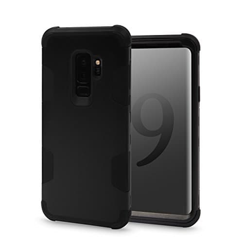 Galaxy S9 Plus Case Slim Heavy Duty Protection Scratch Resistant Hard Cover Full-body Rugged Black Bumper Cases for Samsung Galaxy S9+ 2018 Release