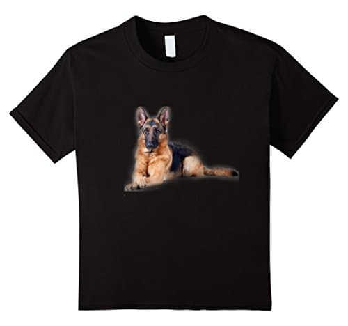 Kids German Shepherd Love Tshirt 8 Black