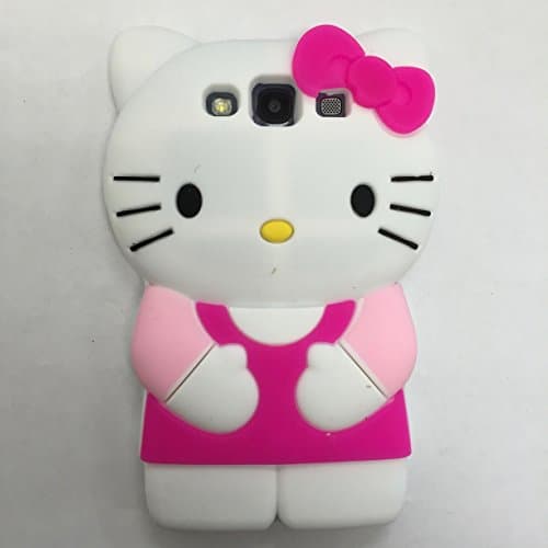 Hello Kitty 3D Soft Silicone Case Cover for Samsung Galaxy S3 (Pink Arm-Hot Pink Dress)