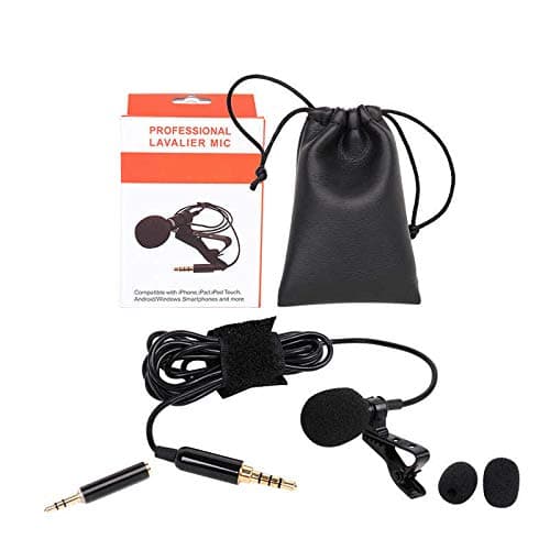 PI Controls® Professional Grade Lavalier Lapel Microphone - Omnidirectional Mic with Easy Clip On System - Perfect for Recording Youtube/Interview/Video Conference/Podcast/Voice Dictation/iPhone/ASMR