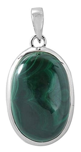 Natural Malachite 925 Solid Sterling Silver Pendants Silver Jewelry