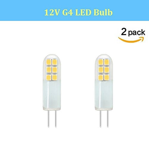 Makergroup T3 G4 LED Bulb Warm White 2700K-3000K JC Type 12VAC/DC 2Watt ( 20W Halogen Replacement )- Fit for landscape Path Light, Step Light, Ceiling Fan Crystal Under Cabinet 2-Pack