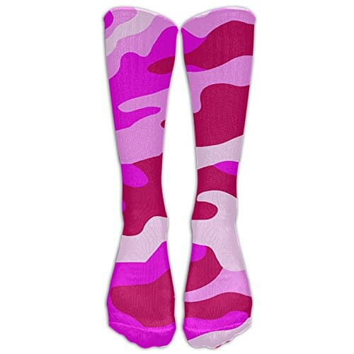 Camouflage Compression Thin Cotton Stretchability Fun Outfit POP Stylish Men Women Compression Socks Knee Socks For Sports Flightattendants Halloween Thanksgiving Christmas