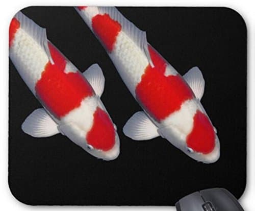 Mouse Pad Brocade carp, crimson white Mousepad Computer Accessories Gaming Mouse Mat 11.8 X 9.8 Inch