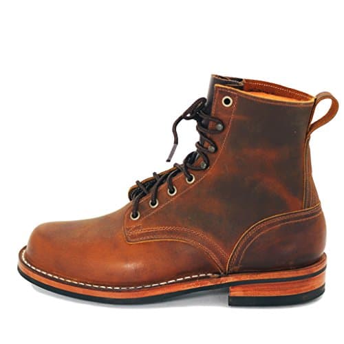 Nicks Boots Falcon Predator Dress Boot in Horween Orange Predator