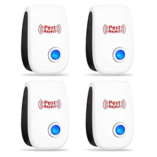 Ultrasonic Pest Repeller 4 Pack [2018 UPGRADED] 100% Safe Electronic Pest Control Ultrasonic Repellent, Indoor Plug in Ultrasonic Pest Repellent for Mice, Cockroach, Spider, Ant, Mosquito, Bug, Insect