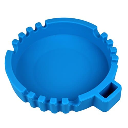 UNIQEE Silicone Ashtray Eco Friendly Unbreakable Soft Rubber High Temperature Heat Resistant Colorful Cigar Holder for Smokers put Ash (6.5inch, Blue)