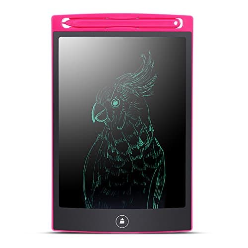 LCD Writing Tablet 8.5-inch Digital Handwriting Drawing Pads for Kids Office Writing Board (Rose Red)