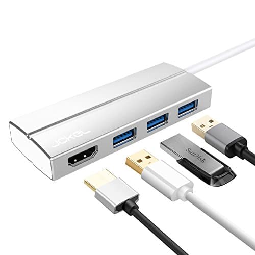 USB C Hub, Type C Hub to HDMI, 4-in-1 Aluminum with HDMI 4K Adapter, 3 USB 3.0 ports, for 2015/2016 MacBook Pro, Google Chromebook and more Type C Devices